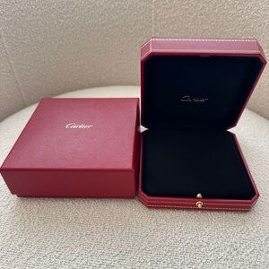 Cartier Necklace Box Set Red Inner & Outer Box Authentic Jewelry Case